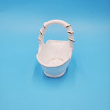 Small Ceramic Floral Basket - Chip Dent and Crack