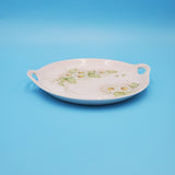 Ceramic Floral Two Handle Decorative Plate