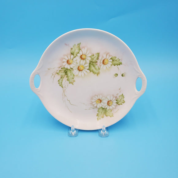 Ceramic Floral Two Handle Decorative Plate