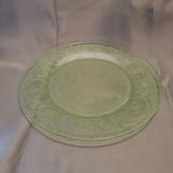 Green Depression Glass Patterned Platter