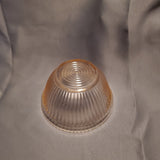 Pink Depression Glass Ribbed Bowl