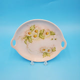 Ceramic Floral Two Handle Decorative Plate