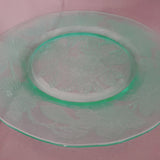 MacBeth Evans Dogwood Green Depression Glass Salad Plate