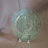 MacBeth Evans Dogwood Green Depression Glass Salad Plate