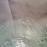 Fruit Pattern Green Depression Glass Salad Plate