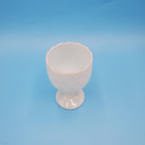 Diamond Pattern Milk Glass Goblet