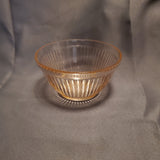 Pink Depression Glass Ribbed Bowl