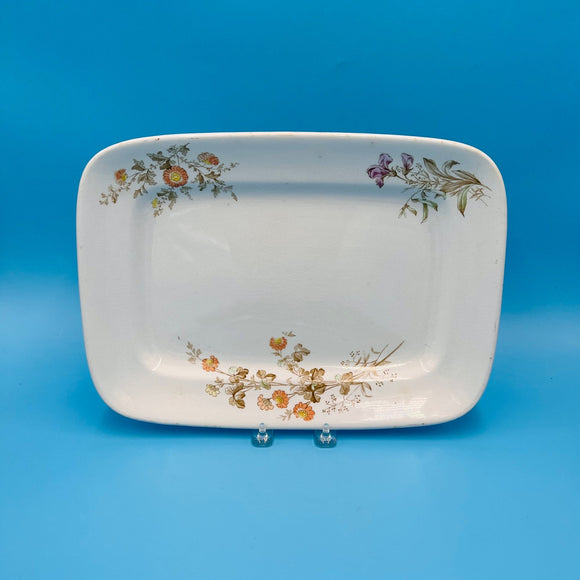 Ironstone Floral Platter by Meakin - Antique Meakin Platter