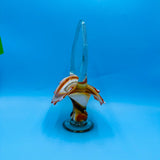 Amber Slag Art Glass Vase