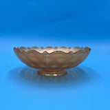 Beaded Marigold Carnival Glass Bowl