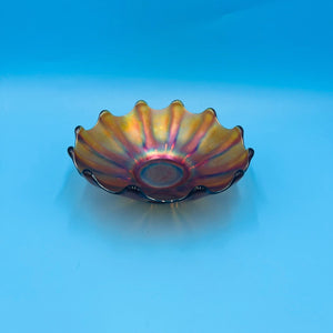 Marigold Carnival Glass Finger Bowl