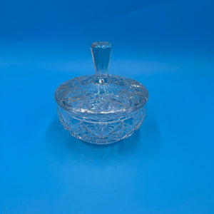 Lead Crystal Clear Cut Lidded Candy Dish