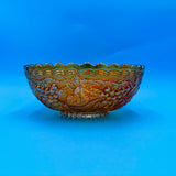 Imperial Glass Grape Pattern Carnival Glass Bowl