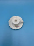 White Floral Ceramic Candlestick Holder