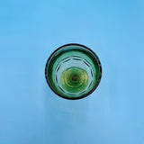 Green Glass Water Goblet