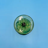 Green Glass Water Goblet