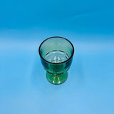 Green Glass Water Goblet