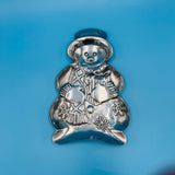 Polished Pewter Snowman Candy Dish