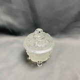 Jeanette Glass Grape Pattren Lidded Candy Dish