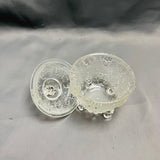 Jeanette Glass Grape Pattren Lidded Candy Dish