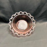 Open Lace Pink Depression Glass Bowl by Anchor Hocking