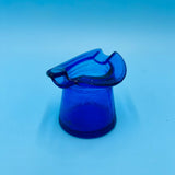 Cobalt Blue Glass Top Hat Ashtray