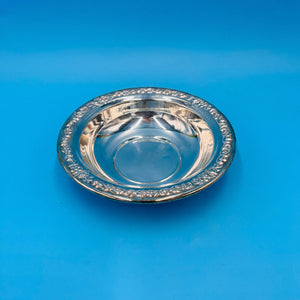 Sheridan Silver Roses Silver Plate Bowl - Sheridan Repousse Silver Plate Bowl