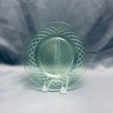 Diamond Pattern Green Uranium Glass Plate