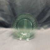 Diamond Pattern Green Uranium Glass Plate