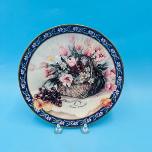 Lena Liu's Basket Bouquets Parrot Tulips Collectible Floral Plate by W S George