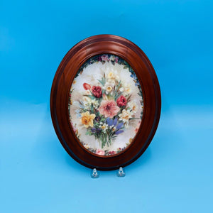 Lena Liu's Floral Cameos Enchantment Collectible Floral Plate by The Bradford Exchange Wall Decor Plate