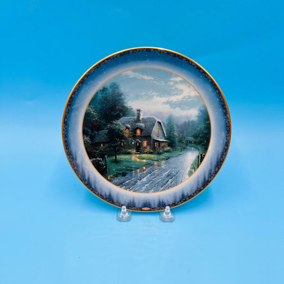 Thomas Kincaid's Peaceful Retreats Moonlit Lane Decorative Plate by The Bradford Exchange and Lenox China