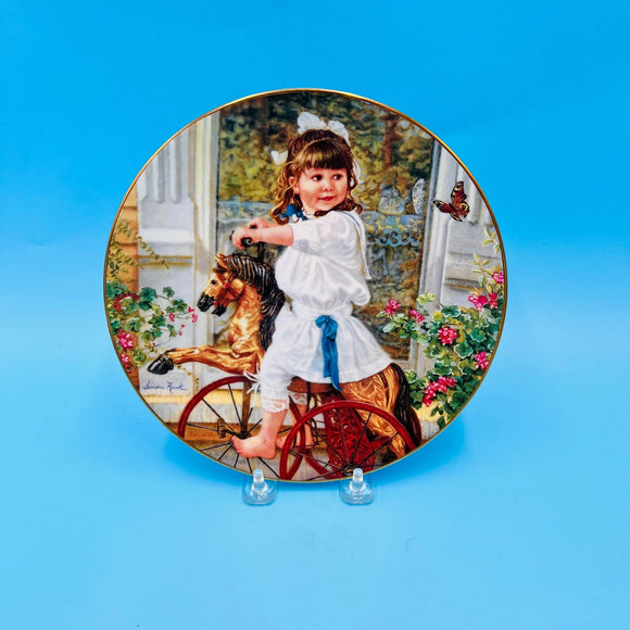 Me and My Pony Decorative Plate by Sandra Kuck - Hearts and Flowers by Sandra Kuck Collection