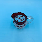 Red Block Ruby Red Creamer by US Glass - EAPG Red Flash Creamer