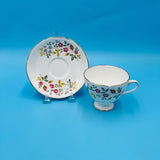 Gladstone Bone China Floral Tea Cup and Saucer