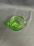 Jeannette Glass Green Doric Uranium Creamer