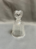 Hearts Clear Glass Bell - Decorative Bell - Home Decor Bell