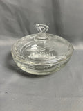 New Martinsville Glass Wheat Pattern Lidded Candy Dish