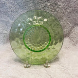 Jeannette Glass Salem Green Cubist Bread and Butter Plate