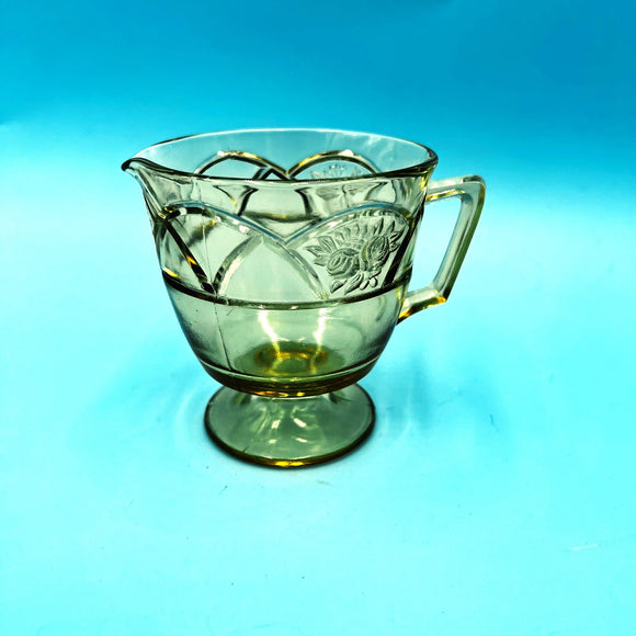 Federal Glass Rosemary Amber Creamer