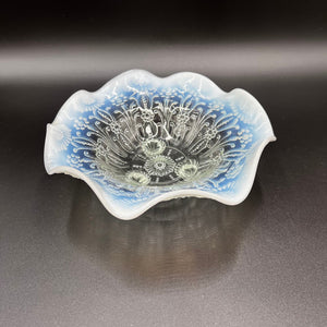 Northwood White Opalescent Footed Bowl