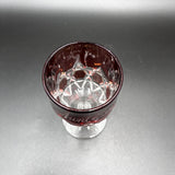 EAPG Red Flashed  Wine Glass - Aunt Essie 1892