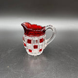 EAPG Red Flashed Creamer - Early American Press Glass