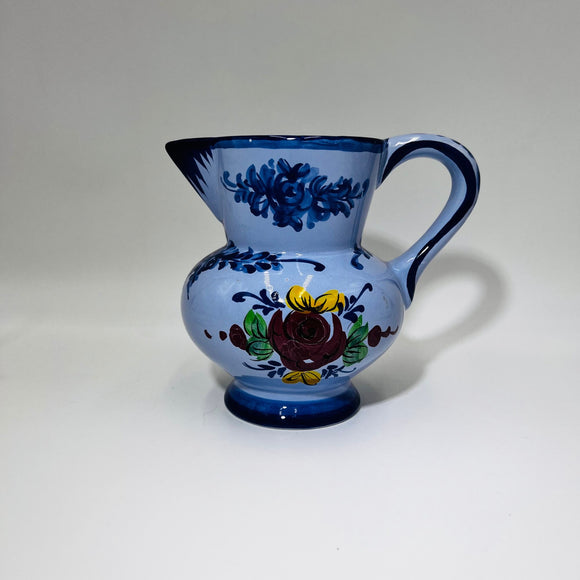 Portugal Majolica Floral Pitcher