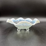 Northwood White Opalescent Footed Bowl