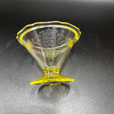 Hazel Atlas Glass Roxana Low Footed Yellow Sherbet Cup - Hazel Atlas Roxana