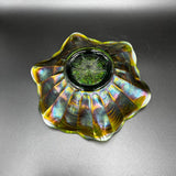 Millersburg Rosalind Ruffled Carnival Glass Bowl - Antique Millersburg Glass