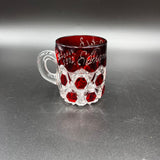 Ruby Flashed Block Pattern EAPG Mug - Your Choice