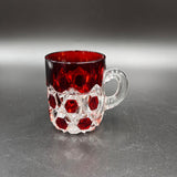 Ruby Flashed Block Pattern EAPG Mug - Your Choice