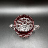 Early American Pressed Glass US Glass Flash Red Block Spooner